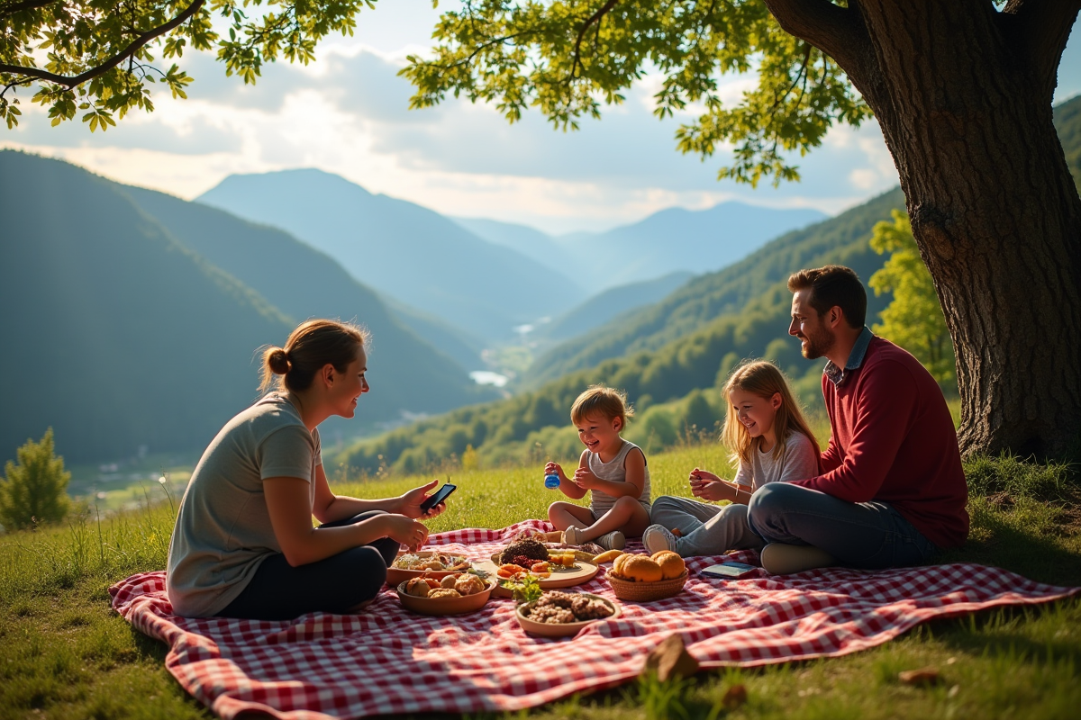 montagne famille